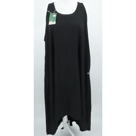 HALARA Dress Size XL Black Breezeful Racerback Hi Lo Midi Pockets Built In Bra - Picture 1 of 12